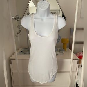 PCH white racer back 100% Rayon tank top XS preowned